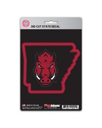 Arkansas Razorbacks State Shape Decal by   