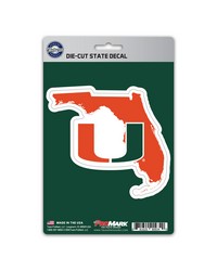 Miami Hurricanes State Shape Decal by   