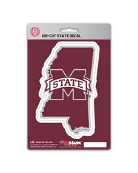 Mississippi State Bulldogs State Shape Decal by   