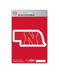 Nebraska Cornhuskers State Shape Decal by   