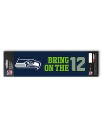 Seattle Seahawks Team Slogan Decal by   