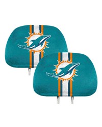 Miami Dolphins Printed Headrest Cover by   