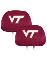 Virginia Tech Hokies Printed Headrest Cover by   