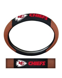 Kansas City Chiefs Sports Grip Steering Wheel Cover by   