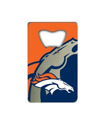 Denver Broncos Credit Card Bottle Opener by   