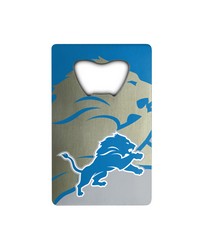 Detroit Lions Credit Card Bottle Opener by   