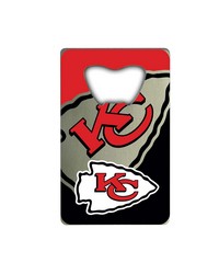 Kansas City Chiefs Credit Card Bottle Opener by   