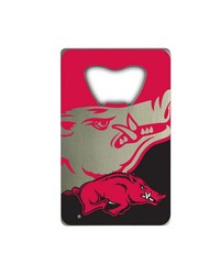 Arkansas Razorbacks Credit Card Bottle Opener by   