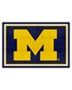 Fan Mats  LLC Michigan Wolverines 5x8 Rug Blue