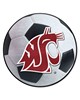 Fan Mats  LLC Washington State Cougars Soccer Ball Mat White