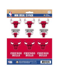 Chicago Bulls Mini Decal 12-pk by   