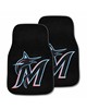 Fan Mats  LLC Miami Marlins 2-pc Carpet Car Mat Set Black