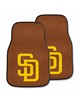 Fan Mats  LLC San Diego Padres 2-pc Carpet Car Mat Set Brown