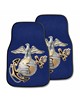 Fan Mats  LLC U.S. Marines n/a 2-pc Carpet Car Mat Set Navy