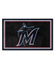 Fan Mats  LLC Miami Marlins 4x6 Rug Black