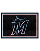 Fan Mats  LLC Miami Marlins 5x8 Rug Black