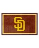 Fan Mats  LLC San Diego Padres 4x6 Rug Brown