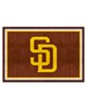 Fan Mats  LLC San Diego Padres 5x8 Rug Brown