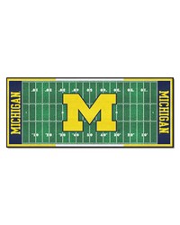 Michigan Wolverines Football Field Runner by   