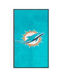 Miami Dolphins 3x5 Logo Mat Portrait by   