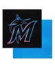 Fan Mats  LLC Miami Marlins Team Carpet Tiles Black