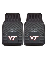 Virginia Tech Heavy Duty 2Piece Vinyl Car Mats 18x27 by   