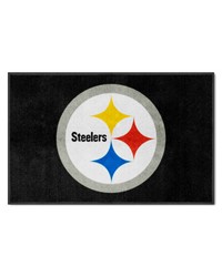 Pittsburgh Steelers 4x6 Logo Mat Landscape by   