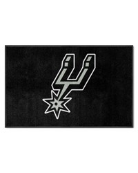 San Antonio Spurs 4x6 Logo Mat Landscape by   