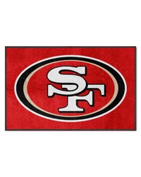 San Francisco 49ers 4x6 Logo Mat Landscape by   