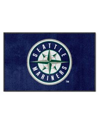 Seattle Mariners 4x6 Logo Mat Landscape by   