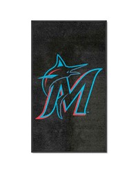 Miami Marlins 3x5 Logo Mat Portrait by   