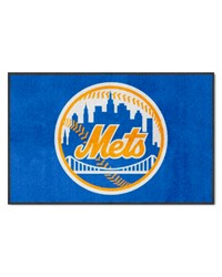 New York Mets 4x6 Logo Mat Landscape by   