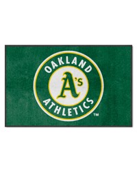 Oakland Athletics 4x6 Logo Mat Landscape by   