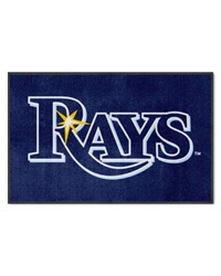 Tampa Bay Rays 4x6 Logo Mat Landscape by   