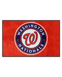 Washington Nationals 4x6 Logo Mat Landscape by   