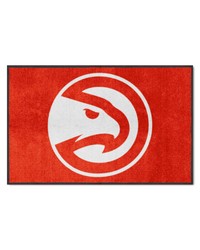 Atlanta Hawks 4x6 Logo Mat Landscape by   