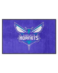 Charlotte Hornets 4x6 Logo Mat Landscape by   