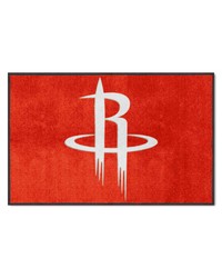 Houston Rockets 4x6 Logo Mat Landscape by   