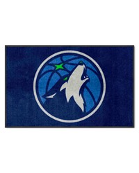 Minnesota Timberwolves 4x6 Logo Mat Landscape by   