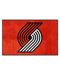 Portland Trail Blazers 4x6 Logo Mat Landscape by   