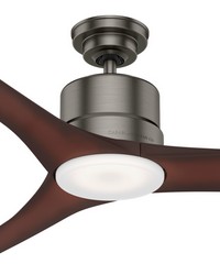 Casablanca 52 inch Piston Brushed Slate Damp Rated Ceiling Fan with LED Light Kit and Handheld Remote by   