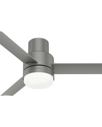 Casablanca 44 inch Gilmour Matte Silver Low Profile Damp Rated Ceiling Fan with LED Light Kit by   