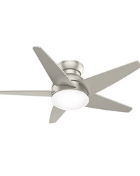 Casablanca 44 inch Isotope Matte Nickel Low Profile Ceiling Fan with LED Light Kit and Wall Control by   