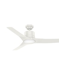 Casablanca 52 inch Piston Fresh White Damp Rated Ceiling Fan with LED Light Kit and Handheld Remote by   