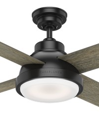 Casablanca 54 inch Levitt Matte Black Ceiling Fan with LED Light Kit and Wall Control by   