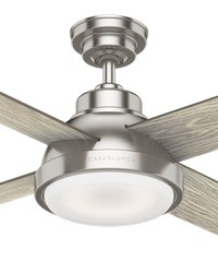 Casablanca 54 inch Levitt Brushed Nickel Ceiling Fan with LED Light Kit and Wall Control by   