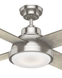 Casablanca 44 inch Levitt Brushed Nickel Ceiling Fan with LED Light Kit and Wall Control by   