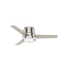 Casablanca 44 inch Commodus Brushed Nickel Low Profile Ceiling Fan with LED Light Kit and Wall Control by   