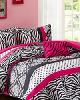 Olliix 3 Piece Comforter Set Pink