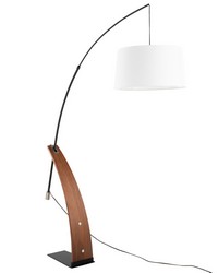 Robyn Floor Lamp Walnut Wood by   